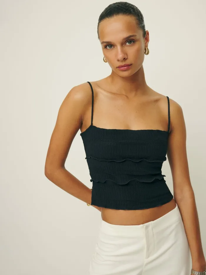 Reformation Tops Primrose Knit Top Black 8211 Women
