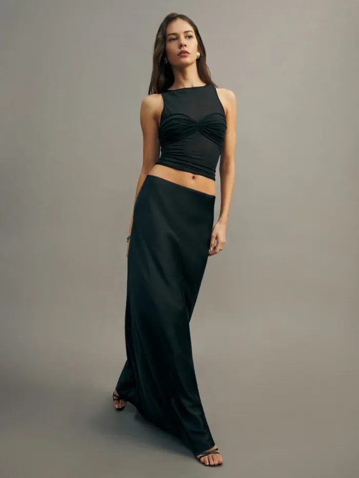 Reformation Tops Rose Knit Top Black 8211 Women