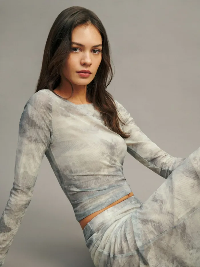 Reformation Tops Wiley Knit Top Igneous 8211 Women