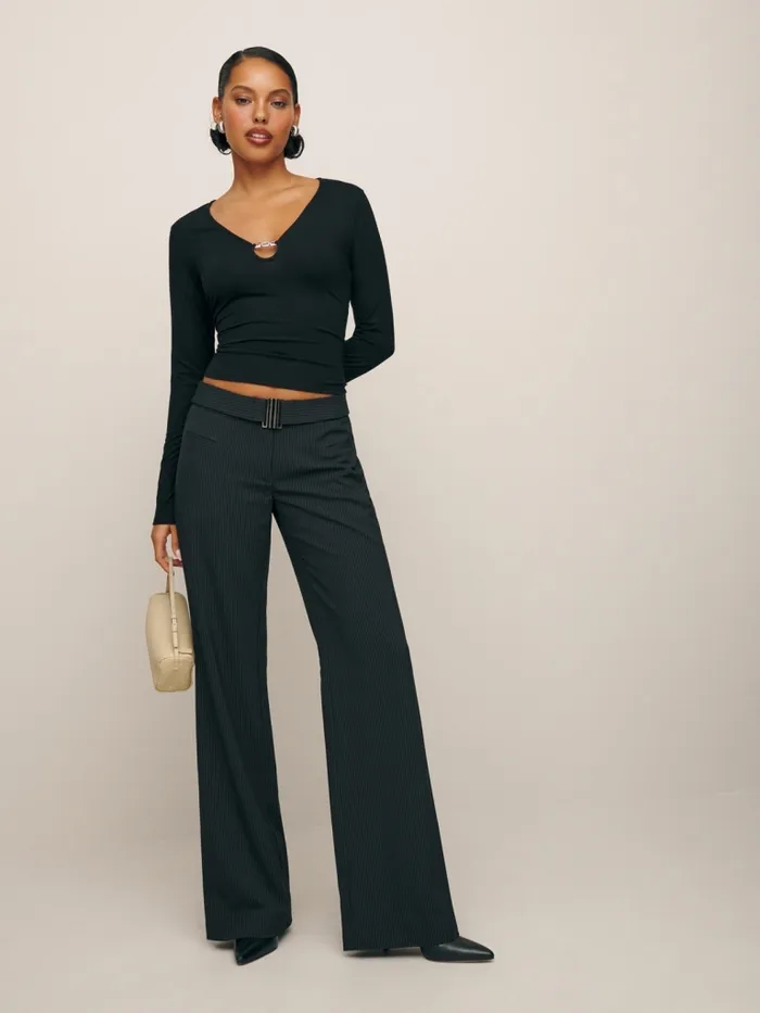 Reformation Tops Zora Knit Top Black 8211 Women