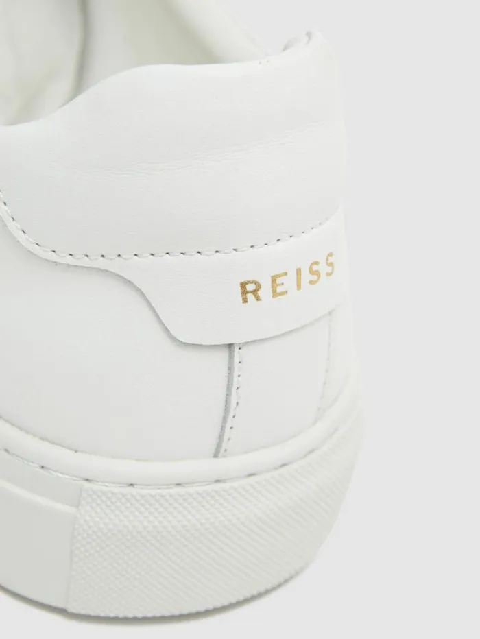 REISS Casual Shoes Men Leather Trainers White