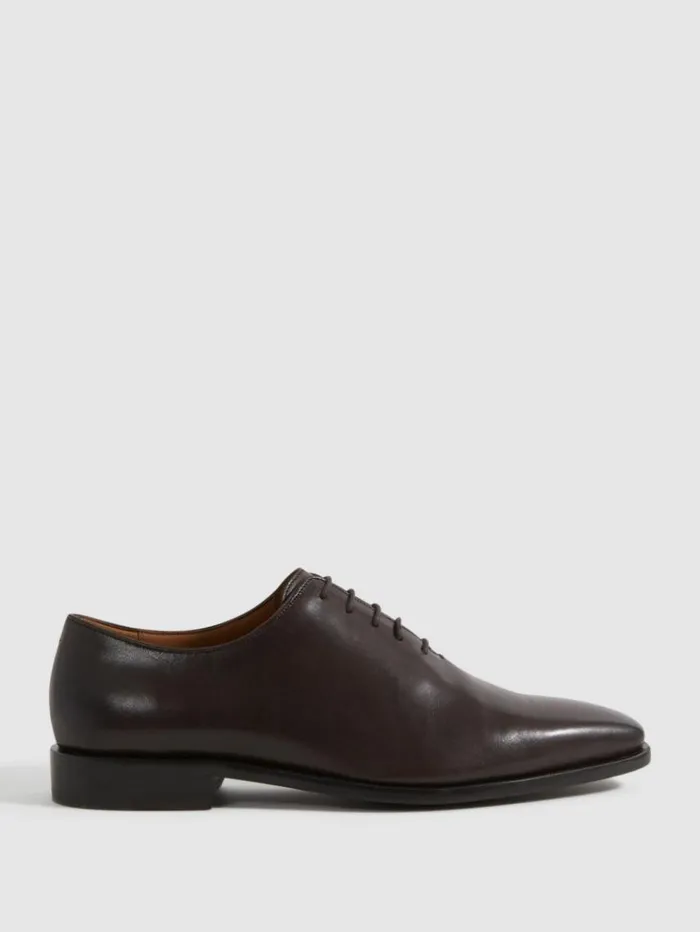 REISS Formal Shoes Men Leather LaceUp Shoes Dark Brown