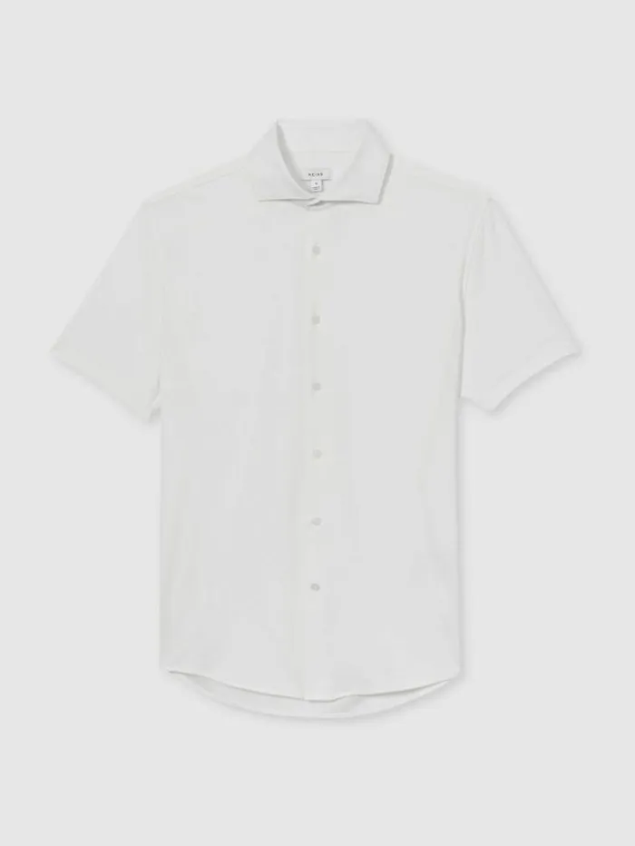 REISS Shirts Men ModalBlend Shirt White