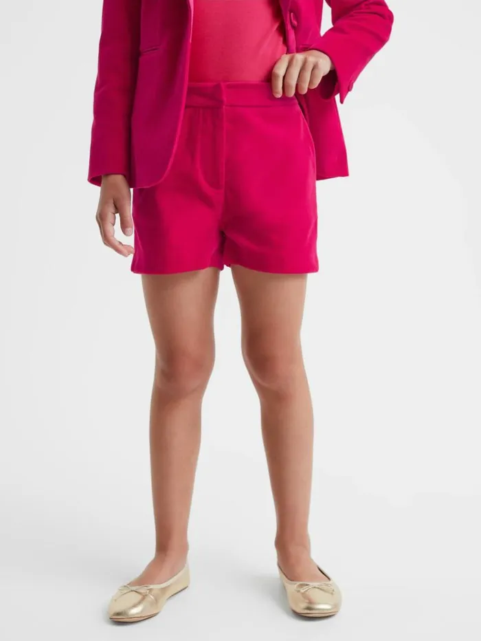 REISS Skirts and Shorts Children Velvet Mid Rise Shorts Bright Pink
