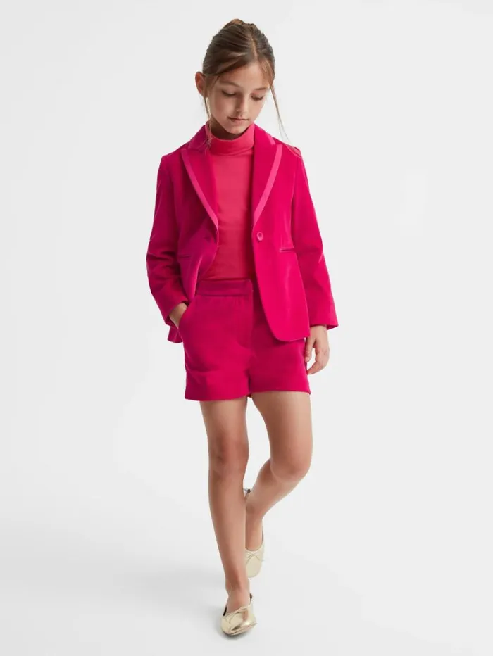 REISS Skirts and Shorts Children Velvet Mid Rise Shorts Bright Pink