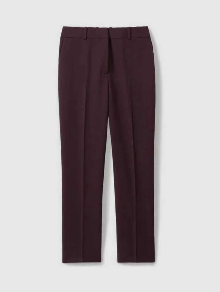 REISS Suits and Tailoring Women Slim Fit Suit Trousers Berry