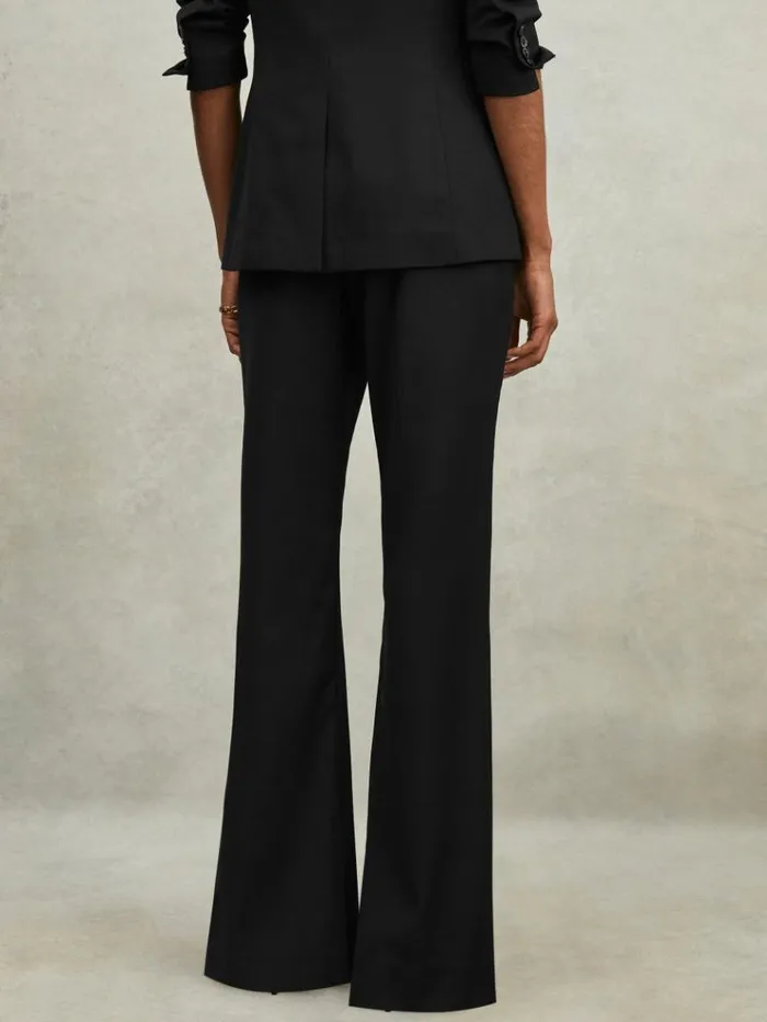 REISS Suits and Tailoring Women WoolBlend Tailored Flared Suit Trousers Black