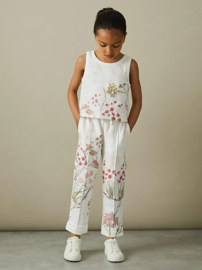 REISS Sweats and Hoodies Children Cotton Vest And Joggers Set Pale Pink