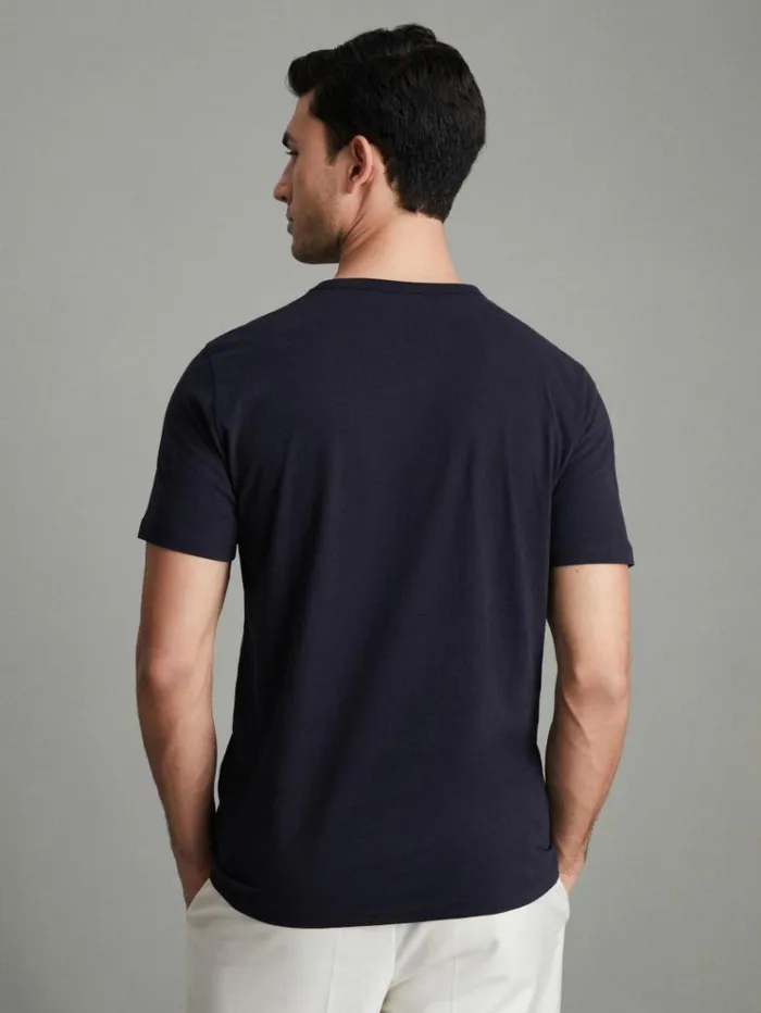 REISS TShirts Men Cotton Crew Neck TShirt Navy