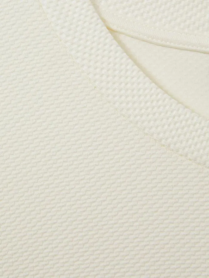 REISS TShirts Men Textured Crew Neck TShirt Off White