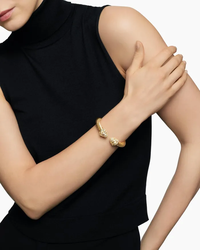 Renaissance Cablespira Bracelet In 18K Yellow Gold With Diamonds 9mm Women David Yurman Cuff Renaissance Cablespira Bracelet In 18K Yellow Gold With Diamonds 9mm Women David Yurman Cuff