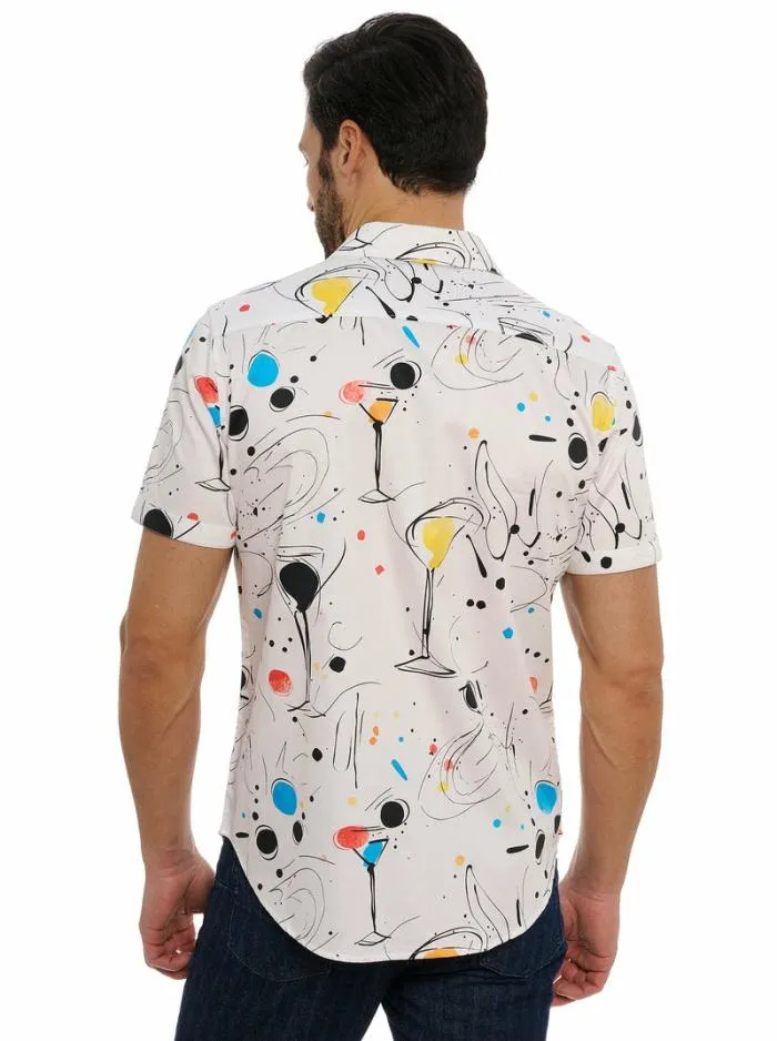Robert Graham Button Down Shirts Men El Estio Short Sleeve Button Down Shirt Tall Multi