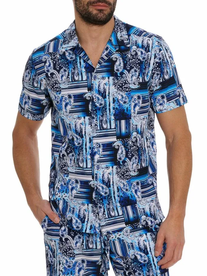 Robert Graham Button Down Shirts Men Makua Short Sleeve Button Down Shirt Navy Robert Graham Button Down Shirts Men Makua Short Sleeve Button Down Shirt Navy