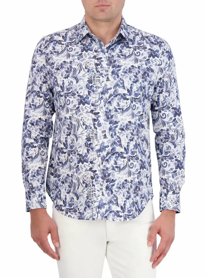 Robert Graham Button Down Shirts Men Santa Cruz Long Sleeve Button Down Shirt Blue Robert Graham Button Down Shirts Men Santa Cruz Long Sleeve Button Down Shirt Blue