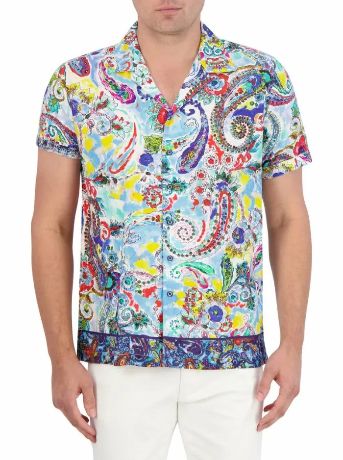 Robert Graham Button Down Shirts Men The Drake Short Sleeve Button Down Shirt Multi Robert Graham Button Down Shirts Men The Drake Short Sleeve Button Down Shirt Multi