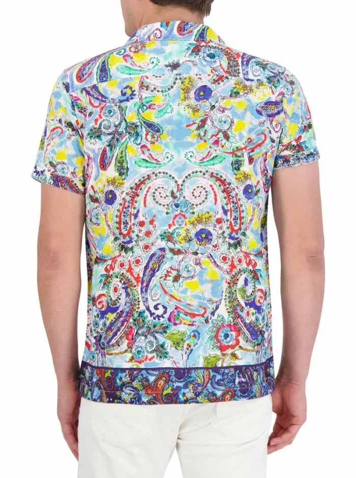 Robert Graham Button Down Shirts Men The Drake Short Sleeve Button Down Shirt Multi