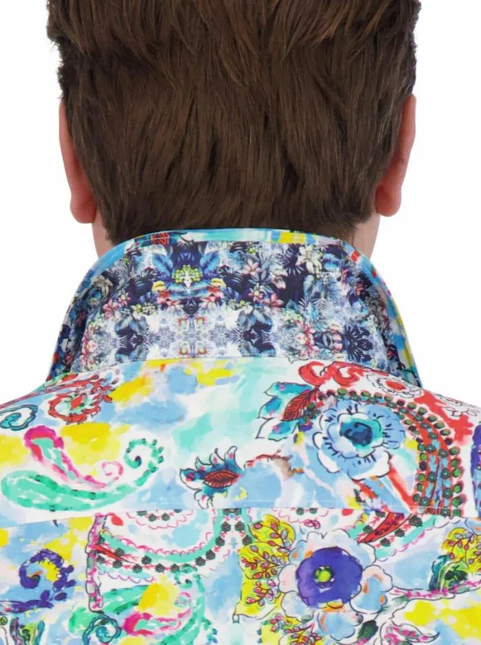 Robert Graham Button Down Shirts Men The Drake Short Sleeve Button Down Shirt Multi