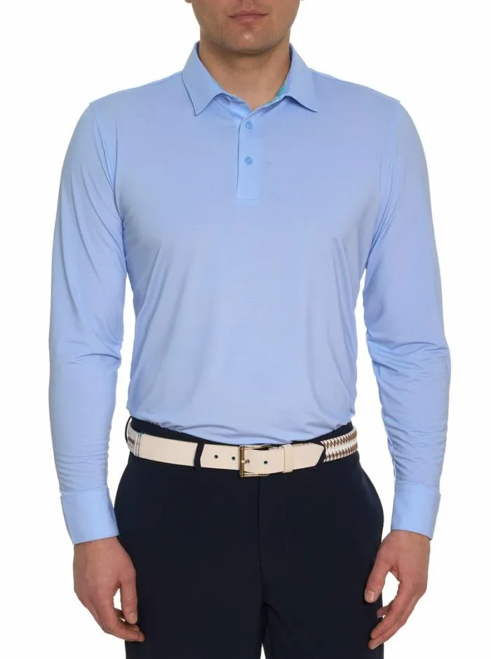 Robert Graham Polos and TShirts Men Alastor Long Sleeve Performance Polo Navy