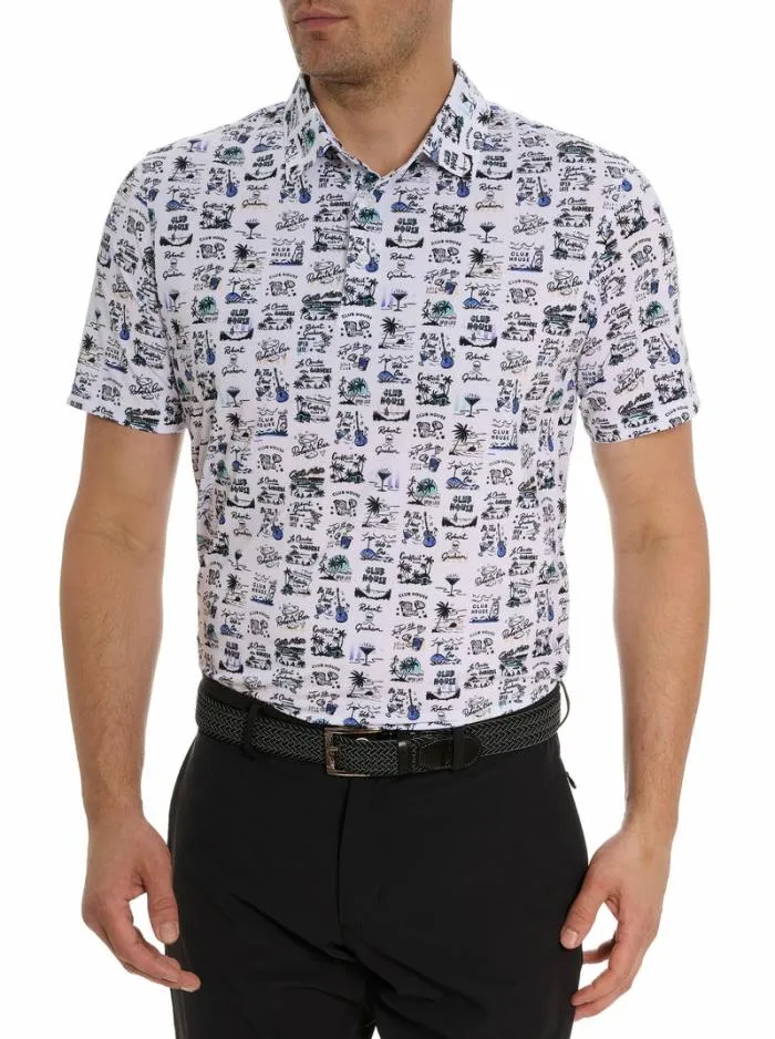 Robert Graham Polos and TShirts Men License To Chill Polo White
