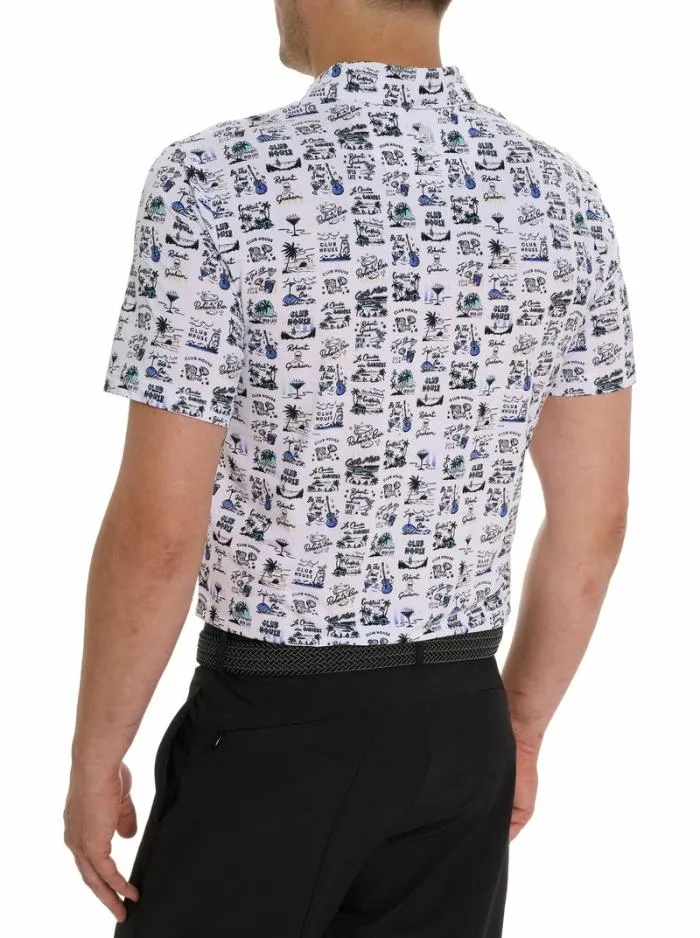 Robert Graham Polos and TShirts Men License To Chill Polo White