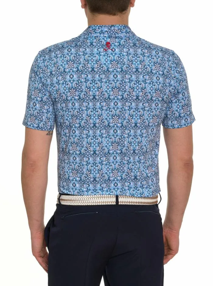 Robert Graham Polos and TShirts Men Medallion Tiles Performance Polo White