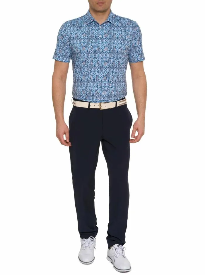 Robert Graham Polos and TShirts Men Medallion Tiles Performance Polo White