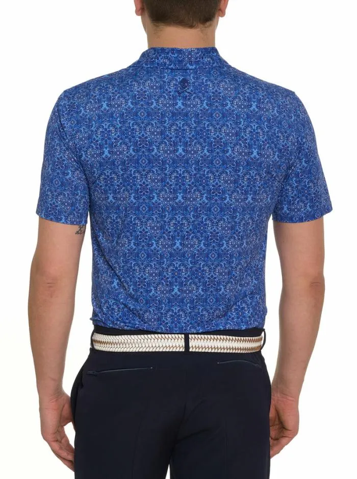 Robert Graham Polos and TShirts Men Medallion Tiles Performance Polo White