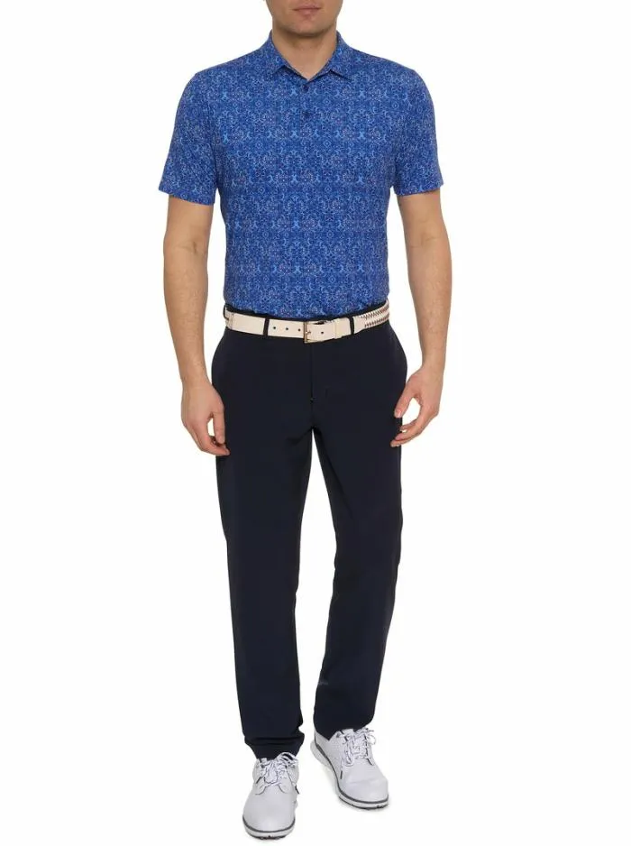Robert Graham Polos and TShirts Men Medallion Tiles Performance Polo White