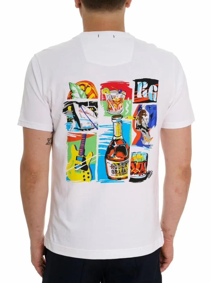 Robert Graham Polos and TShirts Men Serendipity TShirt White