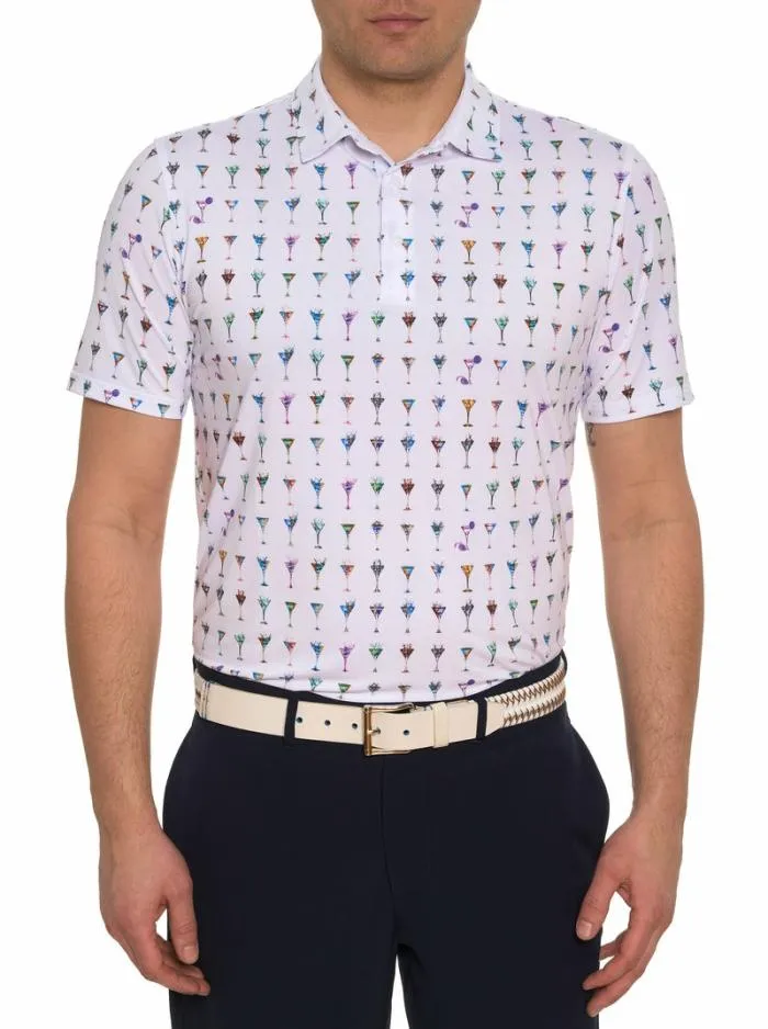 Robert Graham Polos and TShirts Men The Martini Performance Polo White