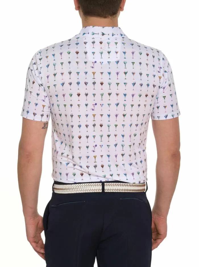 Robert Graham Polos and TShirts Men The Martini Performance Polo White