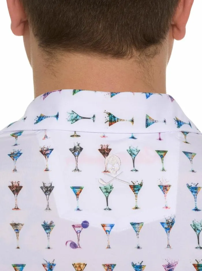 Robert Graham Polos and TShirts Men The Martini Performance Polo White