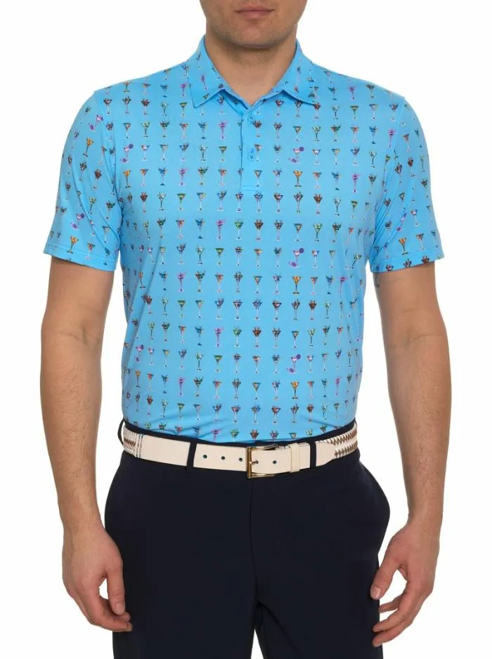 Robert Graham Polos and TShirts Men The Martini Performance Polo White