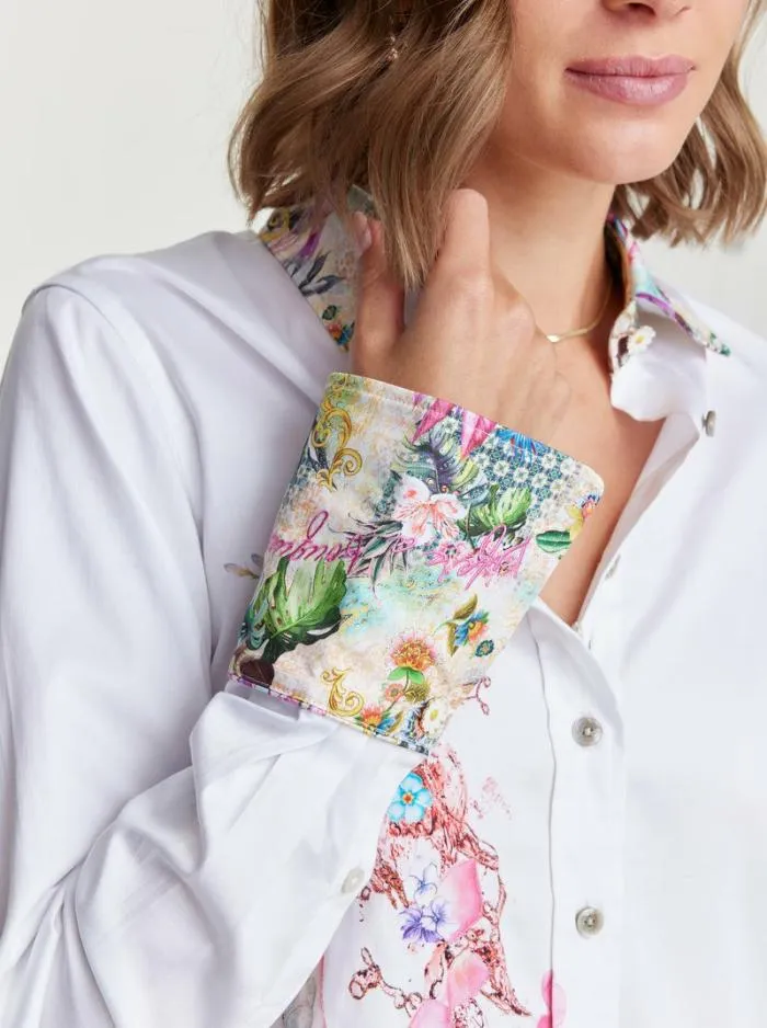Robert Graham Tops Women Ros Bouquet Shirt White