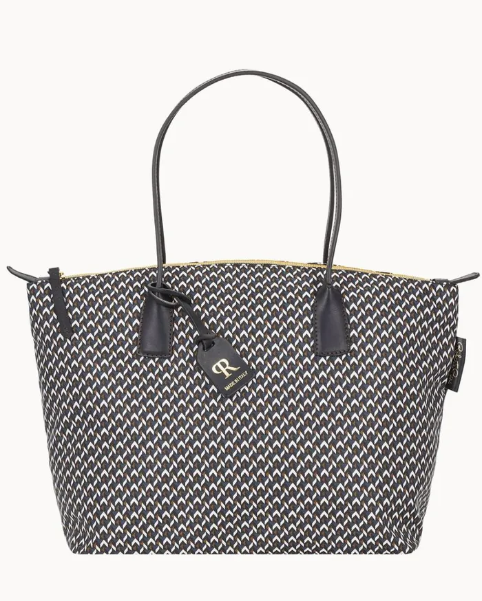 Roberta Pieri Tatami Classic Large Robertina Tote Midnight Blue Women Dooney and Bourke Totes Roberta Pieri Tatami Classic Large Robertina Tote Midnight Blue Women Dooney and Bourke Totes