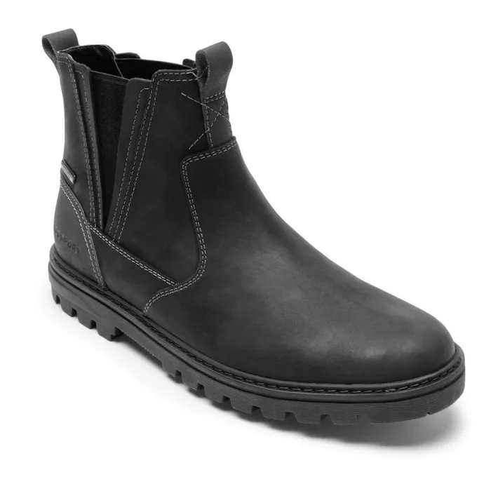 Rockport Boots Men Weather Or Not Waterproof Chelsea Boot Black Leathersuede
