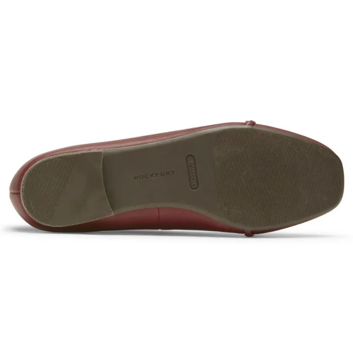 Rockport Flats Women Zoie Chain Ballet Flat Tawny Port Lthr