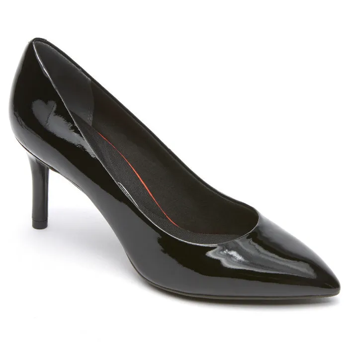 Rockport Heels Women Total Motion 75mm Pointed Toe Heel Black Patent