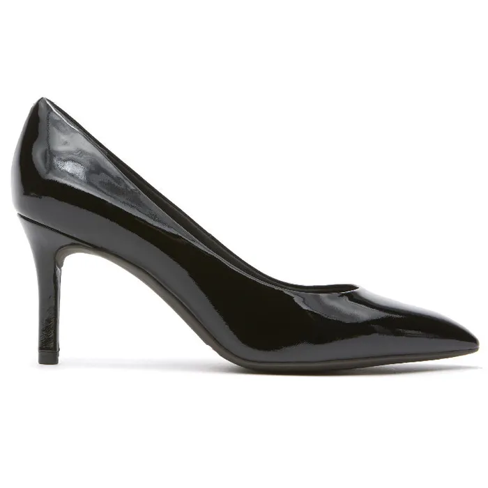 Rockport Heels Women Total Motion 75mm Pointed Toe Heel Black Patent