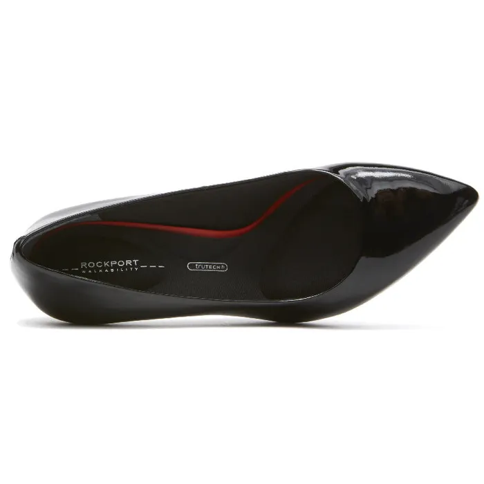 Rockport Heels Women Total Motion 75mm Pointed Toe Heel Black Patent