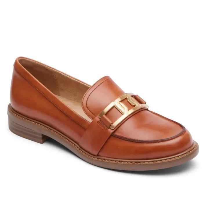 Rockport Loafers Women Harleen Loafer Tan Leather