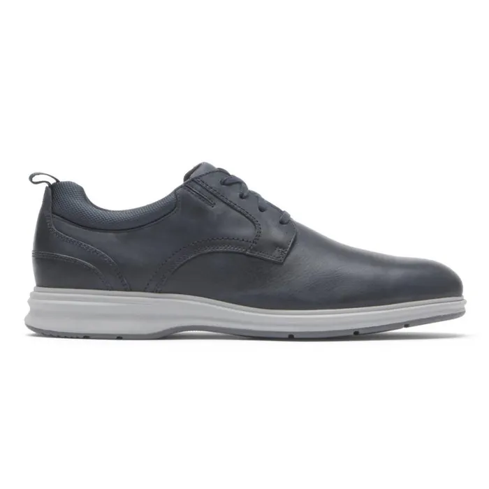 Rockport Oxfords and LaceUps Men Total Motion City Plain Toe Oxford Navy Tumbled