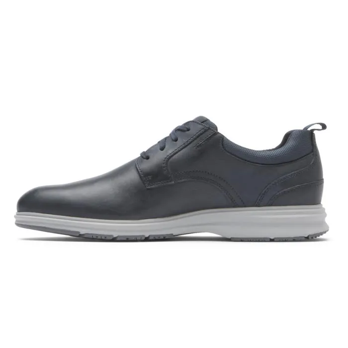 Rockport Oxfords and LaceUps Men Total Motion City Plain Toe Oxford Navy Tumbled