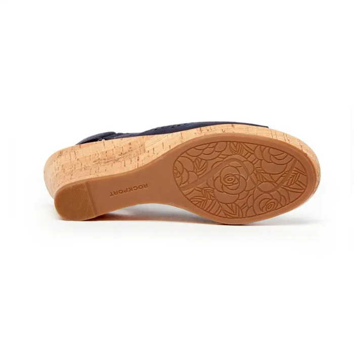 Rockport Sandals and Wedges Women Briah Perforated Slingback Sandal Navy