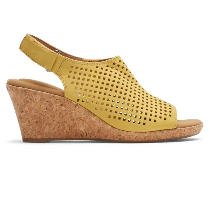 Rockport Sandals and Wedges Women Briah Perforated Slingback Sandal Sweet Corn