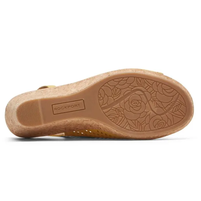 Rockport Sandals and Wedges Women Briah Perforated Slingback Sandal Sweet Corn