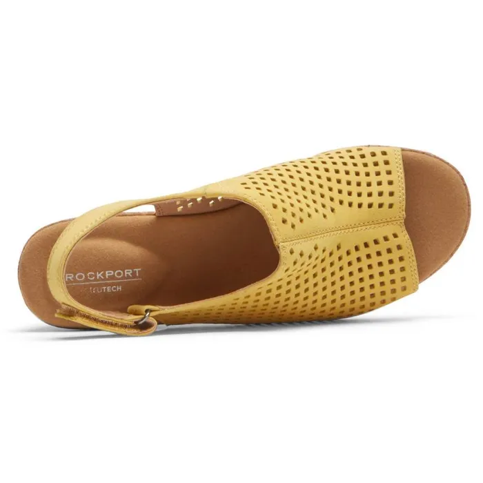 Rockport Sandals and Wedges Women Briah Perforated Slingback Sandal Sweet Corn