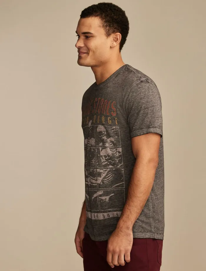 Rolling Stones Voodoo Lounge 001 Black Men Lucky Brand Graphic Tees