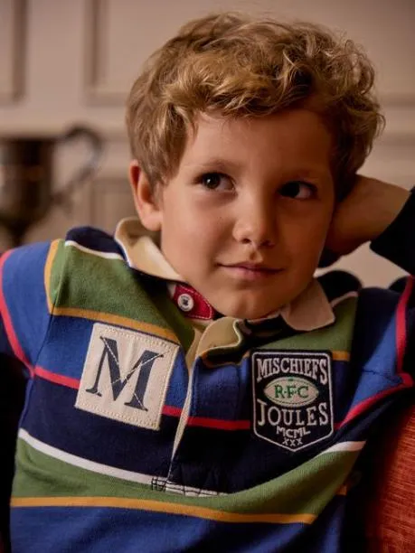 Rugby Shirts Boys Joules Multi Stripe Rugby Shirt