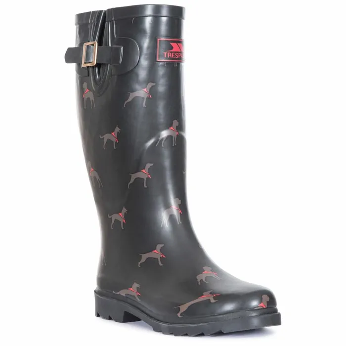 Samira Printed Wellies Dog Print Women Trespass Wellies